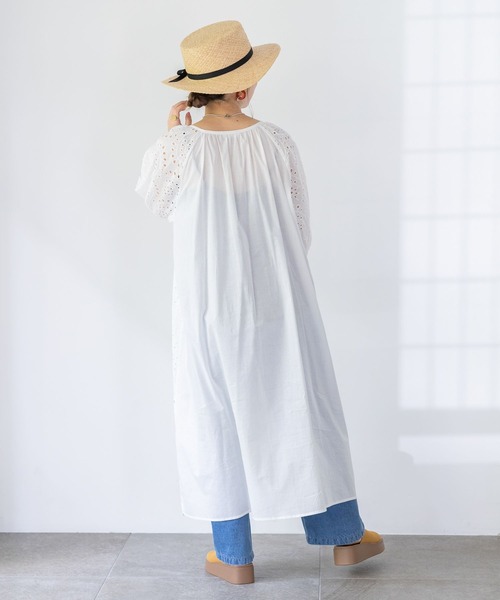 studio CLIP（スタディオクリップ）の「【低身長スタッフ企画/WEB限定】刺繍ワンピース（ワンピース・レディース・ブラック/ホワイト/ラベンダー・FREE）」の11枚目の写真