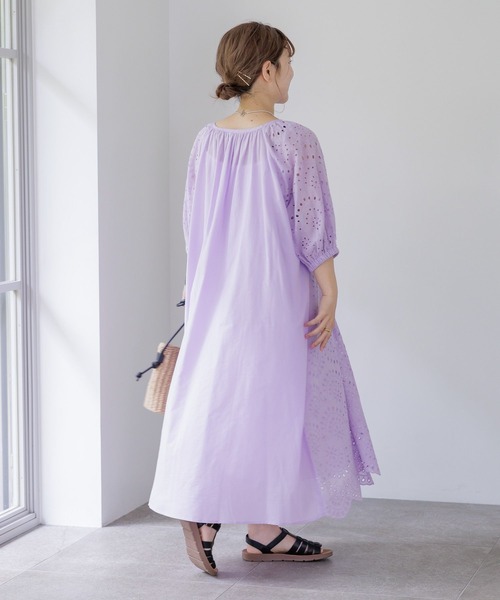 studio CLIP（スタディオクリップ）の「【低身長スタッフ企画/WEB限定】刺繍ワンピース（ワンピース・レディース・ブラック/ホワイト/ラベンダー・FREE）」の16枚目の写真