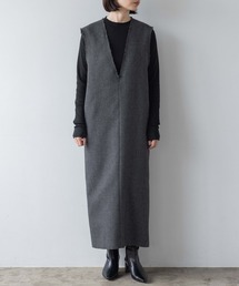 yuw | チェックツイードサックワンピース 969468(ワンピース)