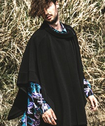 【NO ID.】3WAY Rib Zip Poncho / 3ウェイ リブ ジップ ポンチョ