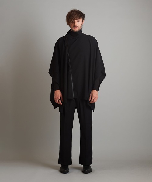 NO ID.（ノーアイディ）の「【NO ID.】3WAY Rib Zip Poncho / 3ウェイ リブ ジップ ポンチョ（ポンチョ・メンズ・アイボリー/ブラック/グレー・ONE SIZE）」の20枚目の写真