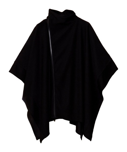 NO ID.（ノーアイディ）の「【NO ID.】3WAY Rib Zip Poncho / 3ウェイ リブ ジップ ポンチョ（ポンチョ・メンズ・アイボリー/ブラック/グレー・ONE SIZE）」の12枚目の写真