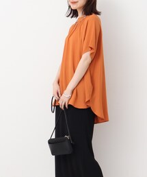 SHOO・LA・RUE | 大人かわいく体型カバー スラブ ハイネック ギャザーブラウス(シャツ/ブラウス)