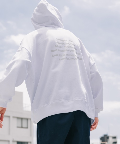POET MEETS DUBWISE（ポエットミーツダブワイズ）の「POET MEETS DUBWISE/ポエットミーツダブワイズ poetmeetsdubwise Loose Fit Hoodie フーディー（パーカー・メンズ・ホワイト/ブラック/グレー・M/L）」の15枚目の写真