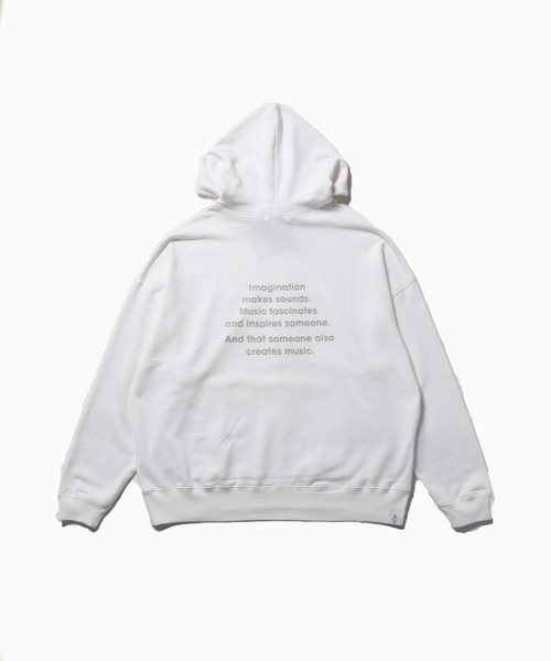 POET MEETS DUBWISE（ポエットミーツダブワイズ）の「POET MEETS DUBWISE/ポエットミーツダブワイズ poetmeetsdubwise Loose Fit Hoodie フーディー（パーカー・メンズ・ホワイト/ブラック/グレー・M/L）」の14枚目の写真