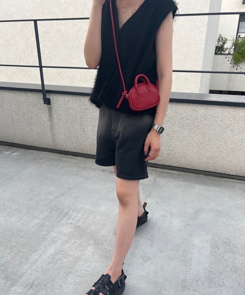 shesame（シーセム）の「グラデーション加工デニムショートパンツ（デニムパンツ・レディース・ブラック/ブルー・SMALL/MEDIUM）」の7枚目の写真