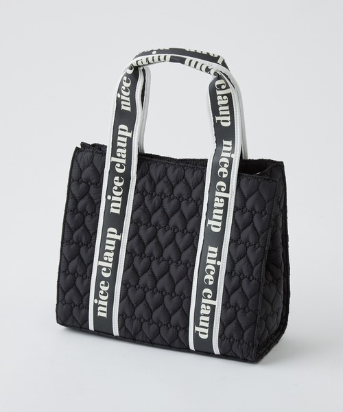 one after another NICE CLAUP（ワンアフターアナザーナイスクラップ）の「【再入荷】ハートキルティングミニトートバッグ（トートバッグ・レディース・ブラック/アイボリー/ベージュ/ピンク・ONE SIZE）」の20枚目の写真