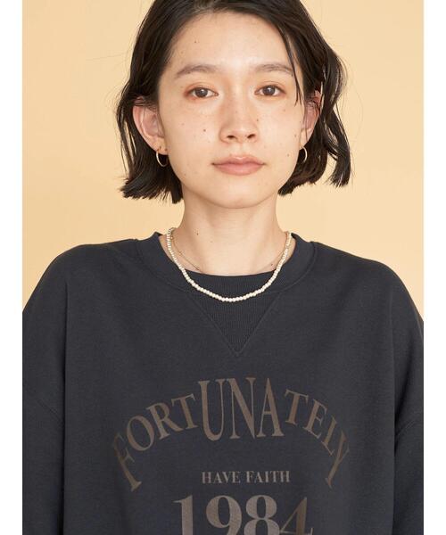 AMERICAN HOLIC（アメリカンホリック）の「ミニ裏毛ロゴカットプルオーバー①（Tシャツ/カットソー・レディース・チャコールグレー/ネイビー・M/L）」の5枚目の写真