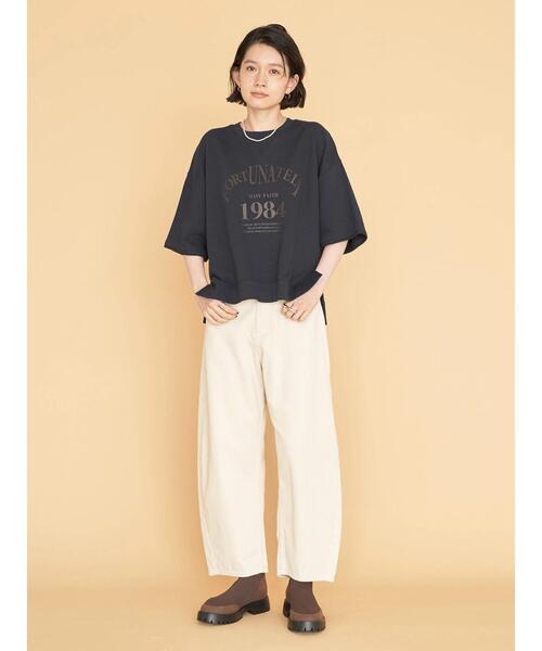 AMERICAN HOLIC（アメリカンホリック）の「ミニ裏毛ロゴカットプルオーバー①（Tシャツ/カットソー・レディース・チャコールグレー/ネイビー・M/L）」の13枚目の写真