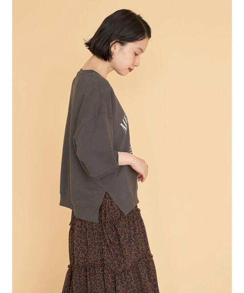 AMERICAN HOLIC（アメリカンホリック）の「ミニ裏毛ロゴカットプルオーバー①（Tシャツ/カットソー・レディース・チャコールグレー/ネイビー・M/L）」の18枚目の写真