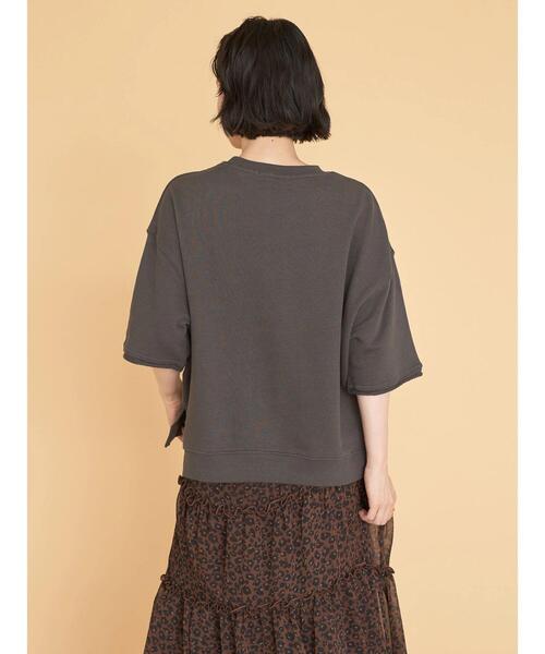 AMERICAN HOLIC（アメリカンホリック）の「ミニ裏毛ロゴカットプルオーバー①（Tシャツ/カットソー・レディース・チャコールグレー/ネイビー・M/L）」の19枚目の写真