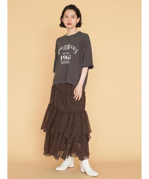 AMERICAN HOLIC（アメリカンホリック）の「ミニ裏毛ロゴカットプルオーバー①（Tシャツ/カットソー・レディース・チャコールグレー/ネイビー・M/L）」の20枚目の写真