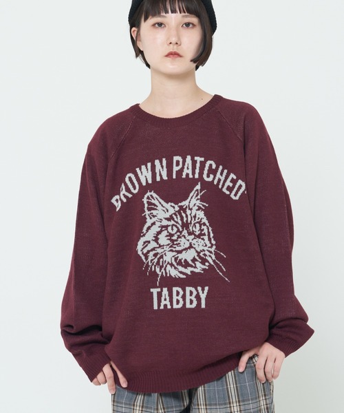 CORISCO（コリスコ）の「ニットソー動物柄ラグランクルー(M1)（ニット/セーター・レディース・ワイン/アイボリー/ブラック/グレー/ネイビー/ナチュラル/ブラック系その他/ブルー・X-LARGE/LARGE/MEDIUM）」の8枚目の写真