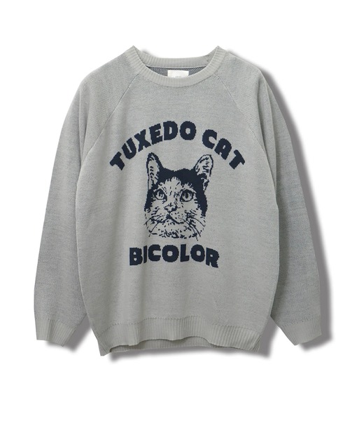 CORISCO（コリスコ）の「ニットソー動物柄ラグランクルー(M1)（ニット/セーター・レディース・ワイン/アイボリー/ブラック/グレー/ネイビー/ナチュラル/ブラック系その他/ブルー・X-LARGE/LARGE/MEDIUM）」の21枚目の写真