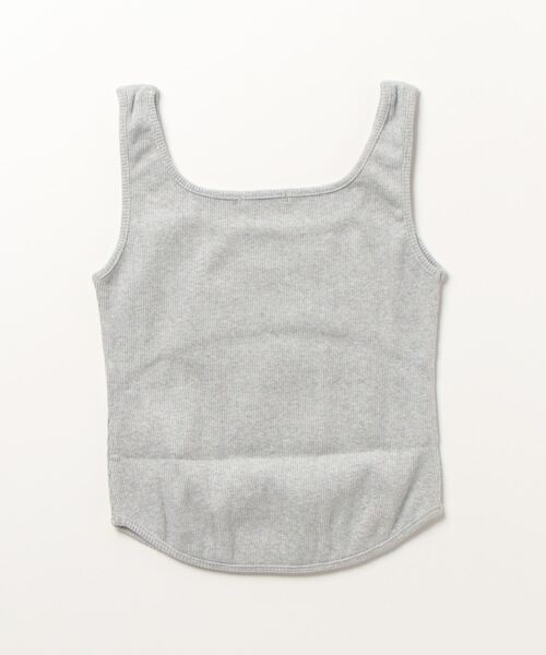 atmos pink（アトモスピンク）の「atmos pink ラウンド リブタンク（タンクトップ・レディース・グレー/ブラック/ホワイト・M/S）」の4枚目の写真
