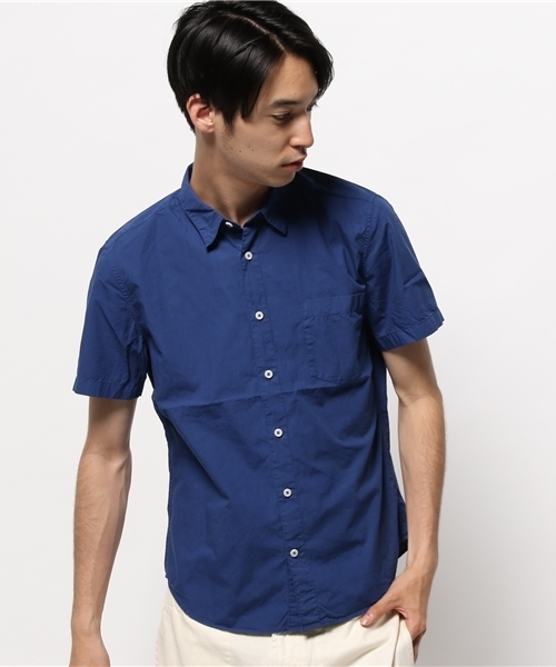 417 EDIFICE（フォーワンセブンエディフィス）の「ガーメントダイタイプライターS/S レギュラーカラーシャツ（シャツ/ブラウス・メンズ・グリーン/ネイビー/ホワイト・LARGE/SMALL/MEDIUM）」の3枚目の写真