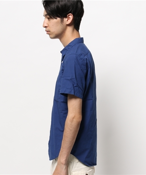 417 EDIFICE（フォーワンセブンエディフィス）の「ガーメントダイタイプライターS/S レギュラーカラーシャツ（シャツ/ブラウス・メンズ・グリーン/ネイビー/ホワイト・LARGE/SMALL/MEDIUM）」の5枚目の写真