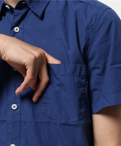 417 EDIFICE（フォーワンセブンエディフィス）の「ガーメントダイタイプライターS/S レギュラーカラーシャツ（シャツ/ブラウス・メンズ・グリーン/ネイビー/ホワイト・LARGE/SMALL/MEDIUM）」の9枚目の写真