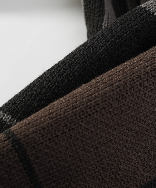 SOMEDIFF(サムディフ)の「【SOMEDIFF】チェックカーディガン メンズ ニットセーター チェック柄 春服 冬服(カーディガン/ボレロ・メンズ・グレー/ブラウン/ブラウン系/ブラック系・L/M/XL)」の8枚目の写真