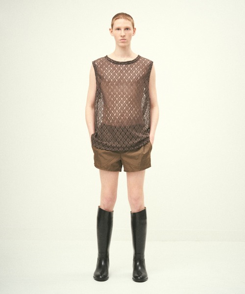 Juha(ユハ)の「RUSSELL LACE NO-SLEEVE(ベスト・メンズ・アイボリー/ブラック/オリーブ・4/3)」の7枚目の写真