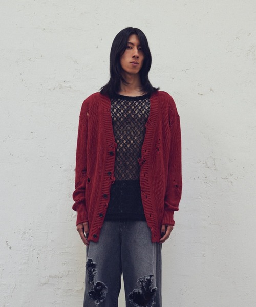 Juha(ユハ)の「RUSSELL LACE NO-SLEEVE(ベスト・メンズ・アイボリー/ブラック/オリーブ・4/3)」の12枚目の写真