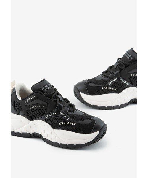ARMANI EXCHANGE(アルマーニエクスチェンジ)の「【A|X アルマーニ エクスチェンジ】ボリュームソール レースアップスニーカー(スニーカー・レディース・ブラック・37/36/38/39)」の7枚目の写真