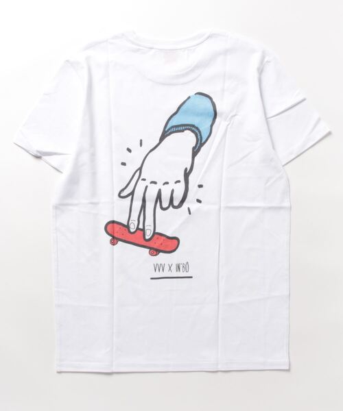 Veni Vedi Vici（ヴェニヴェディヴィチ）の「《Veni Vedi Vici》FINGER SKATE TEE（Tシャツ/カットソー・レディース・ホワイト・MEDIUM/SMALL）」の2枚目の写真