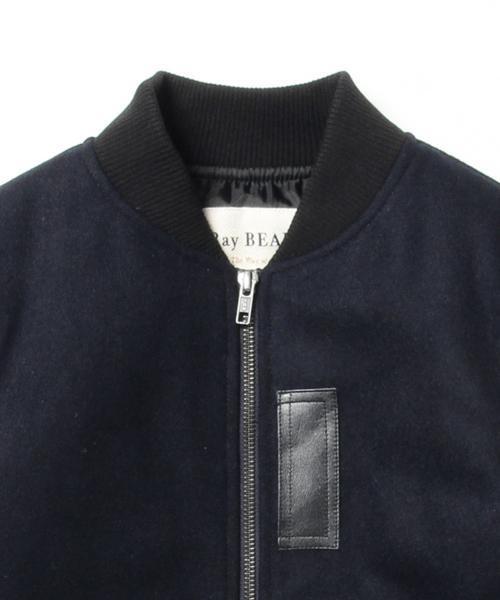 Ray BEAMS（レイビームス）の「Ray BEAMS / メルトン コンビ MA-1 ジャケット（ミリタリージャケット・レディース・グレー/ネイビー・0/1）」の19枚目の写真