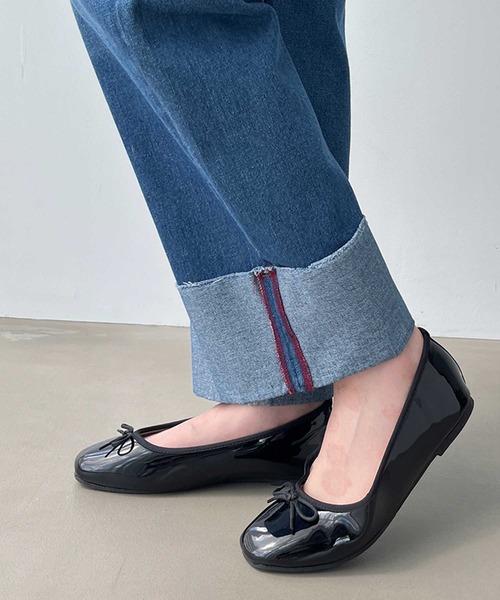 GeeRA(ジーラ)の「ワイドストレートロールアップデニムパンツ(デニムパンツ・レディース・ブルー/インディゴブルー・MEDIUM/LARGE)」の9枚目の写真