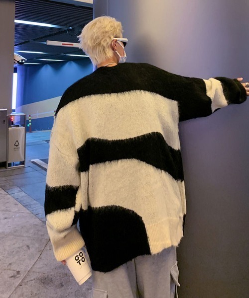 MGV（エムジーヴィー）の「パターンモヘアライクニット（ニット/セーター・メンズ・ブラック/グリーン・LARGE/MEDIUM/X-LARGE）」の10枚目の写真