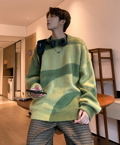MGV（エムジーヴィー）の「パターンモヘアライクニット（ニット/セーター・メンズ・ブラック/グリーン・LARGE/MEDIUM/X-LARGE）」の16枚目の写真