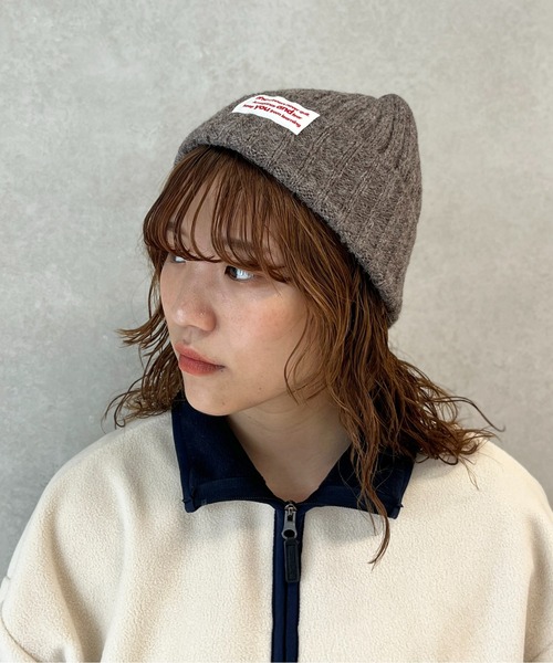 CPCM（シーピーシーエム）の「MIX糸ニット帽（ニットキャップ/ビーニー・レディース・ブルー/アイボリー/チャコールグレー/モカ・FREE）」の3枚目の写真