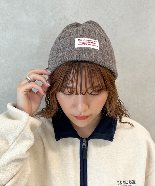 CPCM（シーピーシーエム）の「MIX糸ニット帽（ニットキャップ/ビーニー・レディース・ブルー/アイボリー/チャコールグレー/モカ・FREE）」の8枚目の写真