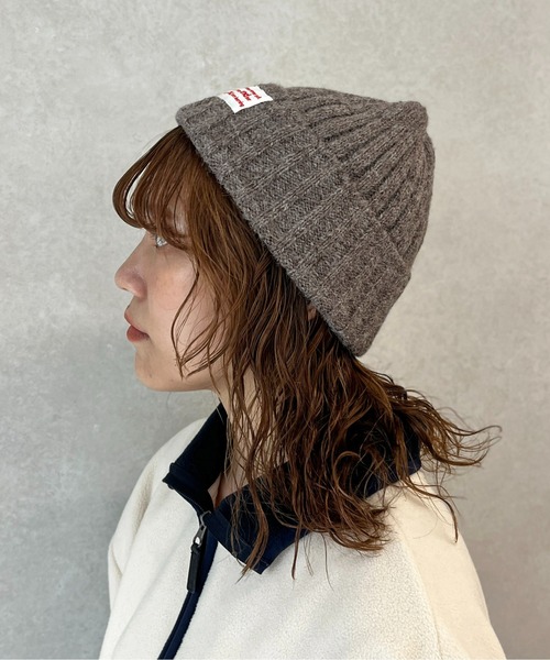 CPCM（シーピーシーエム）の「MIX糸ニット帽（ニットキャップ/ビーニー・レディース・ブルー/アイボリー/チャコールグレー/モカ・FREE）」の9枚目の写真