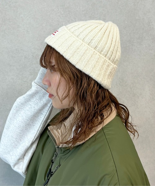 CPCM（シーピーシーエム）の「MIX糸ニット帽（ニットキャップ/ビーニー・レディース・ブルー/アイボリー/チャコールグレー/モカ・FREE）」の11枚目の写真