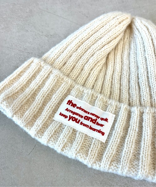 CPCM（シーピーシーエム）の「MIX糸ニット帽（ニットキャップ/ビーニー・レディース・ブルー/アイボリー/チャコールグレー/モカ・FREE）」の18枚目の写真