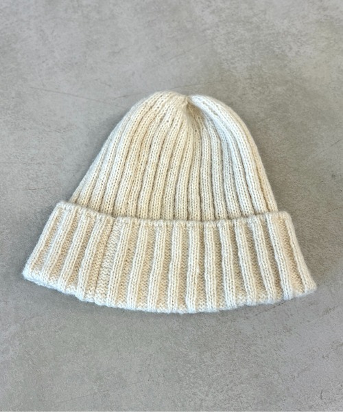 CPCM（シーピーシーエム）の「MIX糸ニット帽（ニットキャップ/ビーニー・レディース・ブルー/アイボリー/チャコールグレー/モカ・FREE）」の19枚目の写真