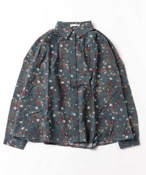 sandy（サンディー）の「sandy/起毛レギュラーカラー比翼シャツ（シャツ/ブラウス・レディース・グレー/グリーン/ブラック/ネイビー・FREE）」の3枚目の写真