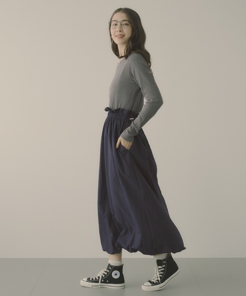 saloon(サルーン)の「SALOON(サルーン)/バルーンドッキングワンピース【手洗い可】(ワンピース・レディース・ネイビー/ブラック/ブラウン・FREE)」の15枚目の写真