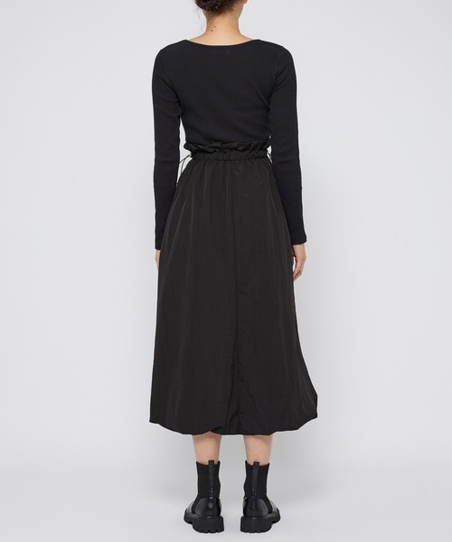 saloon(サルーン)の「SALOON(サルーン)/バルーンドッキングワンピース【手洗い可】(ワンピース・レディース・ネイビー/ブラック/ブラウン・FREE)」の22枚目の写真