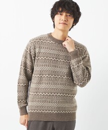 green label relaxing | アンダイド ジャカード クルーネック ニット(ニット/セーター)