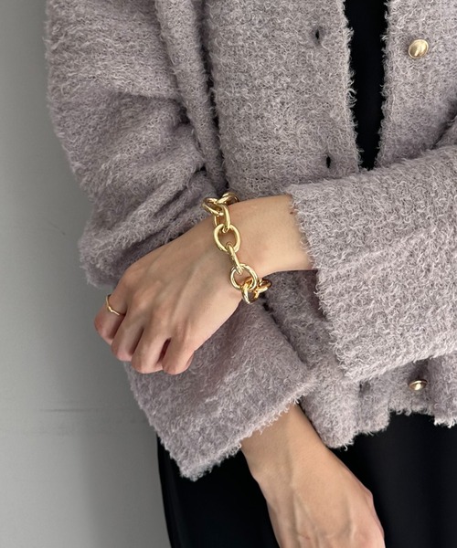 PAPILLONNER(パピヨネ)の「ボリュームブレスレット(ブレスレット・レディース・シルバー/ゴールド・FREE)」の2枚目の写真