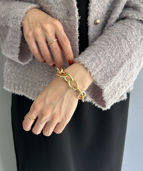 PAPILLONNER(パピヨネ)の「ボリュームブレスレット(ブレスレット・レディース・シルバー/ゴールド・FREE)」の9枚目の写真