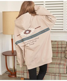 anap mimpi | 裏起毛オルテガコーデュロイ×チロリアン刺繍フディートレーナー(パーカー)