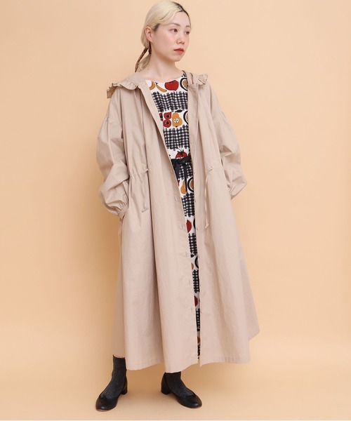 peu pres（プープレ）の「タイプライター　フリルフード付きCO（その他アウター・レディース・ベージュ/ネイビー・FREE）」の15枚目の写真