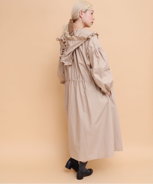 peu pres（プープレ）の「タイプライター　フリルフード付きCO（その他アウター・レディース・ベージュ/ネイビー・FREE）」の17枚目の写真