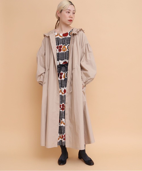 peu pres（プープレ）の「タイプライター　フリルフード付きCO（その他アウター・レディース・ベージュ/ネイビー・FREE）」の20枚目の写真