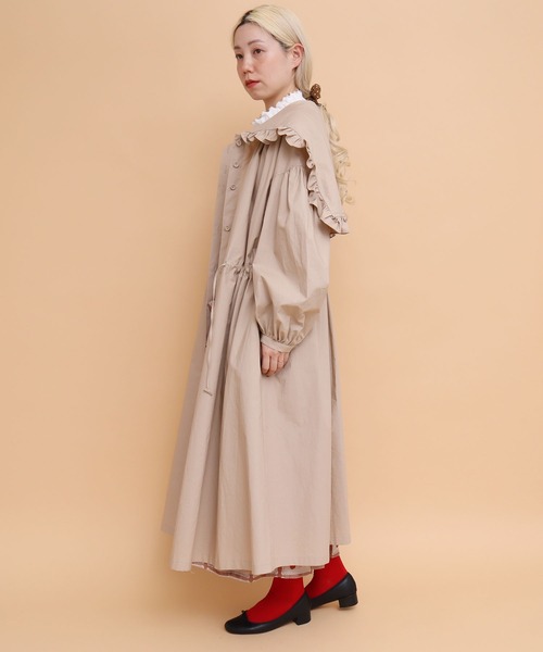 peu pres（プープレ）の「タイプライター　フリルフード付きCO（その他アウター・レディース・ベージュ/ネイビー・FREE）」の10枚目の写真