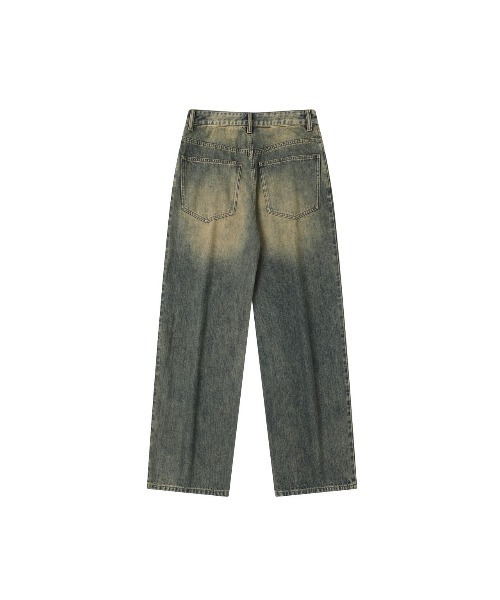 TGNS（ツーガンズ）の「ストリートファッション TGNS ツーガンズ Retro Yellow Mud For Old Side Jeans オーバーサイズ ボトムス パンツ ジーパン ジーンズ デニム デニムパンツ レトロパンツ ヴィンテージパンツ 長ズボン（デニムパンツ・メンズ・ブルー・M）」の7枚目の写真