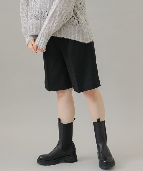 URBAN RESEARCH Sonny Label（アーバンリサーチサニーレーベル）の「タックハーフパンツ（その他パンツ・レディース・ブラック/キャメル・FREE）」の2枚目の写真